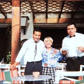 Helga mit Mohamed und Brahim